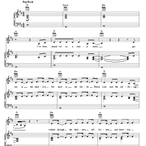 Miley Cyrus My Heart Beats For Love Musik Noten - Piano, Vocal & Guitar Chords - 76877-0