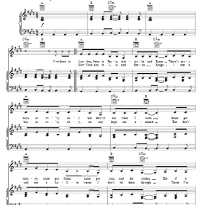 Miley Cyrus Permanent December Musik Noten - Piano, Vocal & Guitar Chords - 76876-0
