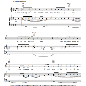 Miley Cyrus Someone Else Musik Noten - Piano, Vocal & Guitar Chords - 154727-0
