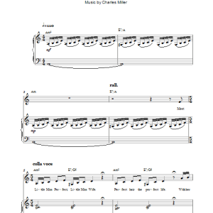 Miller & Hammonds Little Miss Perfect Musik Noten - Piano, Vocal & Guitar Chords - 49137-0