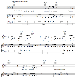 Missy Elliott The Rain (Supa Dupa Fly) Musik Noten - Piano, Vocal & Guitar Chords - 64554-0