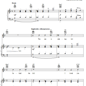 Mitchell Parish Deep Purple Musik Noten - Piano, Vocal & Guitar Chords - 77708-0