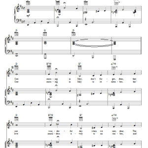 Mitchell Parish One Morning In May Musik Noten - Piano, Vocal & Guitar Chords - 29450-0