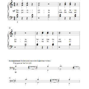 Mona Rejino Pepperoni Pizza Musik Noten - Educational Piano - 78039-0