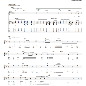 Monte Montgomery Hopin' That You'd Slow Down Musik Noten - Guitar Tab - 77258-0