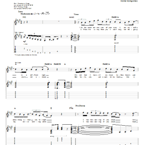 Monte Montgomery Let Me Go Musik Noten - Guitar Tab - 77257-0
