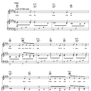 Monty Python's Spamalot Come With Me Musik Noten - Piano, Vocal & Guitar Chords - 52237-0