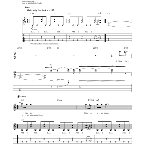 Motley Crue Looks That Kill Musik Noten - Guitar Tab - 170060-0