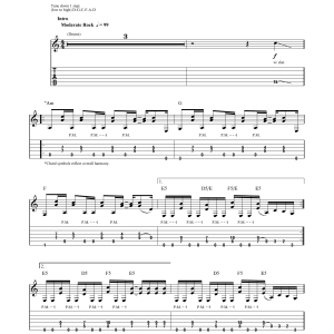 Motley Crue Too Young To Fall In Love Musik Noten - Guitar Tab - 170073-0