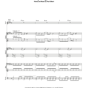 Mr. Big Stay Together Musik Noten - Guitar Tab - 175659-0