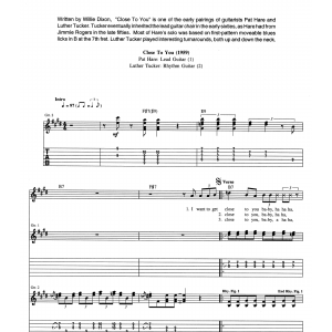 Muddy Waters Close To You (I Wanna Get) Musik Noten - Guitar Tab - 173291-0