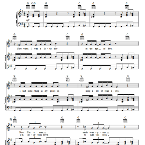 Muddy Waters I'm A Man Musik Noten - Piano, Vocal & Guitar Chords - 16711-0