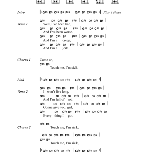 Mudhoney Touch Me I'm Sick Musik Noten - Guitar Chords/Lyrics - 115791-0