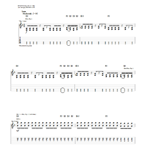 Mudvayne Forget To Remember Musik Noten - Guitar Tab - 53077-0