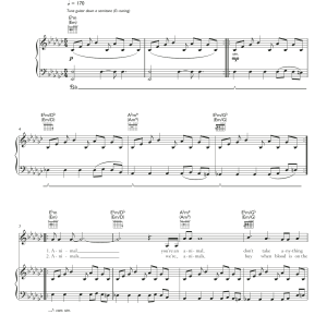 Muse Animals Musik Noten - Piano, Vocal & Guitar Chords - 164703-0