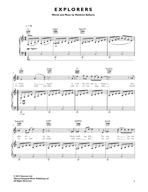 Muse Explorers Musik Noten - Guitar Tab - 164700-0