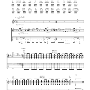 Muse Hoodoo Musik Noten - Guitar Tab - 165213-0