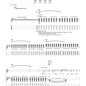 My Morning Jacket Smokin' From Shootin' Musik Noten - Guitar Tab - 73478-0