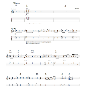 My Morning Jacket Thank You Too Musik Noten - Guitar Tab - 73469-0