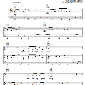 Mya Where The Dream Takes You Musik Noten - Piano, Vocal & Guitar Chords - 18021-0