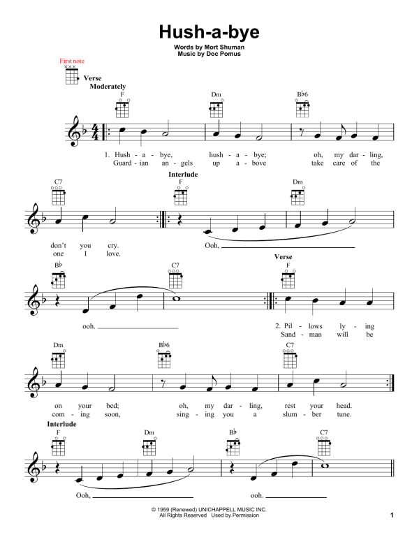 Mystics Hush-a-bye Musik Noten - Easy Guitar - 157742-0