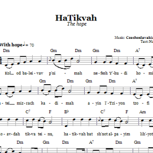 Naftali H. Imber HaTikvah (The Hope) Musik Noten - Lead Sheet / Fake Book - 66586-0