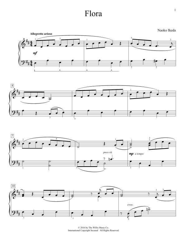 Naoko Ikeda Flora Musik Noten - Educational Piano - 176184-0