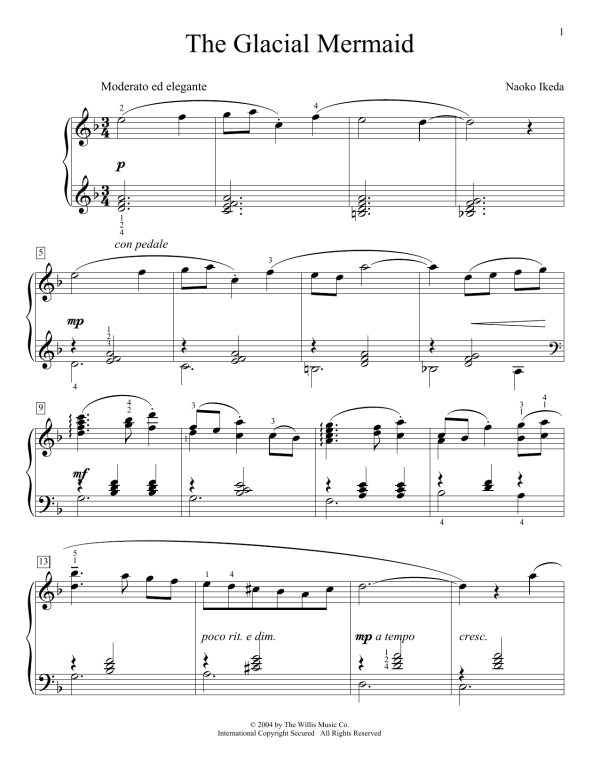 Naoko Ikeda The Glacial Mermaid Musik Noten - Educational Piano - 67020-0