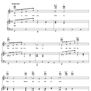 Nat King Cole Honey Musik Noten - Piano, Vocal & Guitar Chords - 30855-0