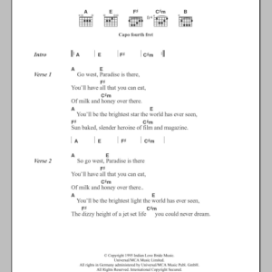 Natalie Merchant San Andreas Fault Musik Noten - Guitar Chords/Lyrics - 107591-0