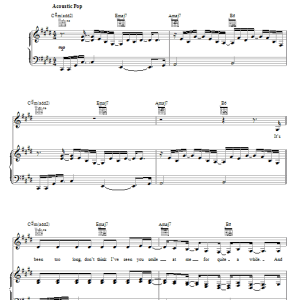 Natasha Bedingfield Backyard Musik Noten - Piano, Vocal & Guitar Chords - 67031-0