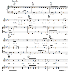 Natasha Bedingfield Not Givin' Up Musik Noten - Piano, Vocal & Guitar Chords - 67039-0
