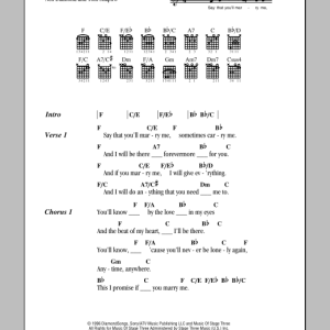 Neil Diamond Marry Me Musik Noten - Guitar Chords/Lyrics - 78823-0
