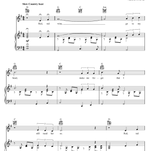 Neil Diamond Red, Red Wine Musik Noten - Piano, Vocal & Guitar Chords - 23345-0