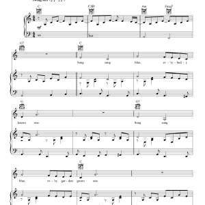 Neil Diamond Song Sung Blue Musik Noten - Piano, Vocal & Guitar Chords - 16701-0