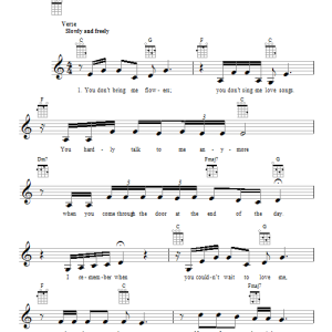 Neil Diamond You Don't Bring Me Flowers Musik Noten - Ukulele - 90207-0