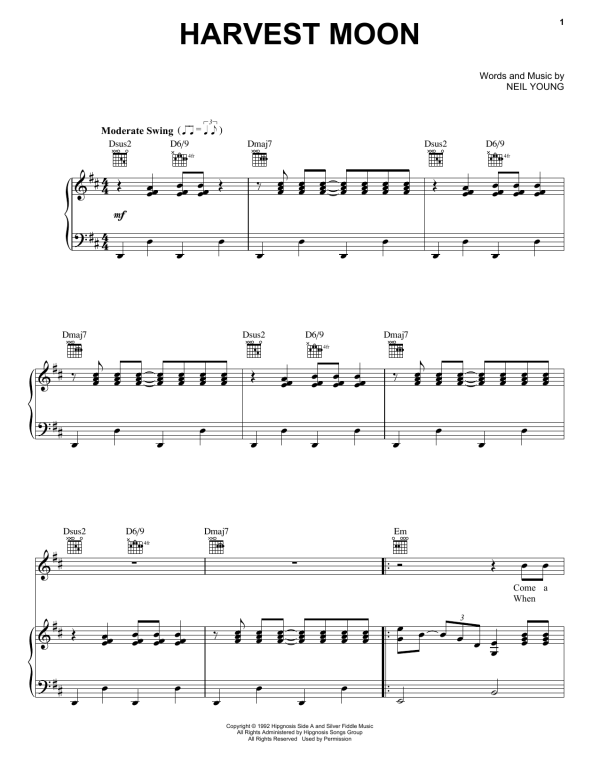 Neil Young Harvest Moon Musik Noten - Guitar Tab - 93453-0