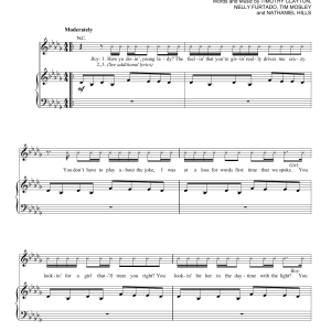 Nelly Furtado Promiscuous Musik Noten - Piano, Vocal & Guitar Chords - 157355-0