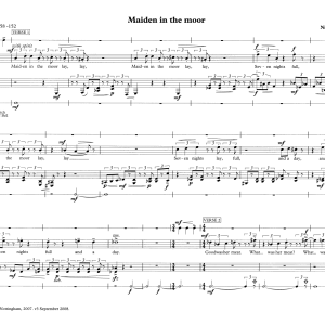 Nicholas Sackman Maiden in the moor (for tenor and percussion) Musik Noten - Piano & Vocal - 45887-0