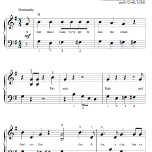 Nick Balaban Blue's Clues Theme Musik Noten - Big Note Piano - 25552-0