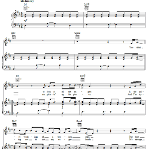 Nick Lachey Ghosts Musik Noten - Piano, Vocal & Guitar Chords - 62513-0