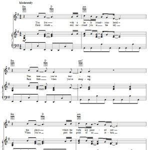 Nick Lachey On Your Own Musik Noten - Piano, Vocal & Guitar Chords - 62519-0