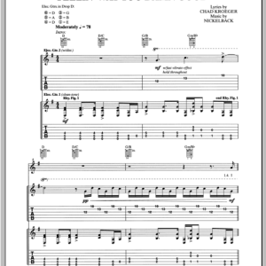 Nickelback Feelin' Way Too Damn Good Musik Noten - Guitar Tab - 92571-0