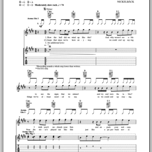 Nickelback Someday Musik Noten - Guitar Tab - 92583-0