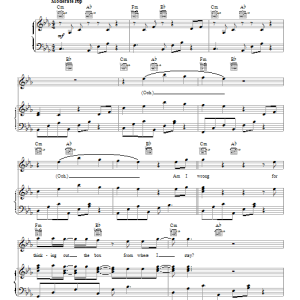 Nico & Vinz Am I Wrong Musik Noten - Guitar Chords/Lyrics - 163173-0