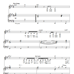 Nina Simone He Needs Me Musik Noten - Piano & Vocal - 154703-0