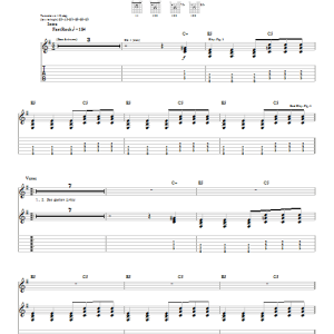 Nirvana Downer Musik Noten - Guitar Tab - 25028-0
