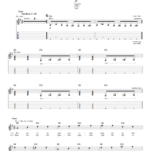 Nirvana Mr. Moustache Musik Noten - Guitar Tab - 25033-0