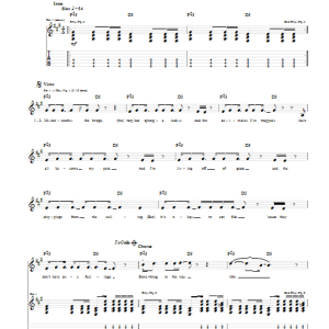 Nirvana Something In The Way Musik Noten - Guitar Tab - 25037-0
