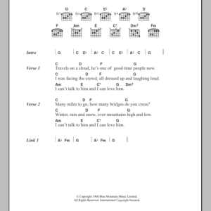 Nirvana (UK) Rainbow Chaser Musik Noten - Guitar Chords/Lyrics - 106802-0